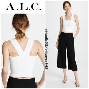 A.L.C. White Crop Top